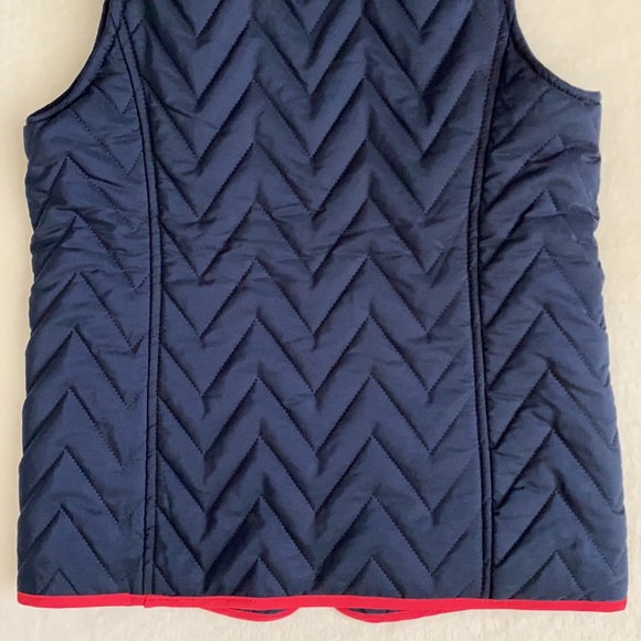 Ariat | Ashley Quilted Insulated Equestrian Riding Vest Navy Eclipse/Pink (S/8) - Picture 15 of 16